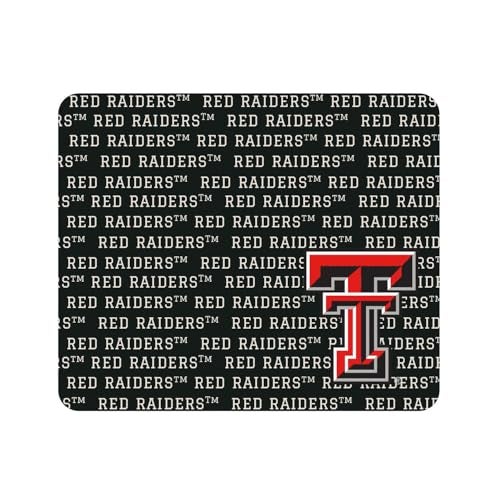 OTM Essentials Texas Tech University Standard Fabric Mouse Pad, Desk Accessories, Standard Fabric Gaming Mouse Pad, Spirit V1, Black - Image 1