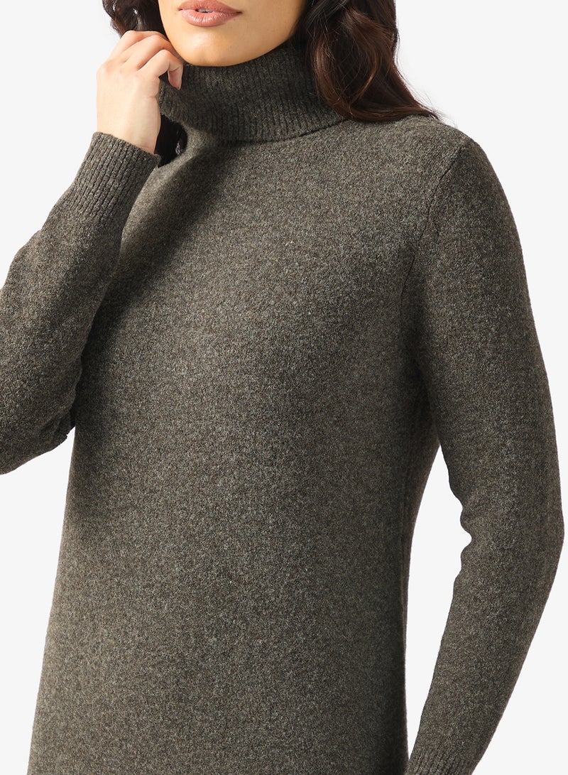 فيرو مودا فستان ميدي بياقة عالية - Image 3