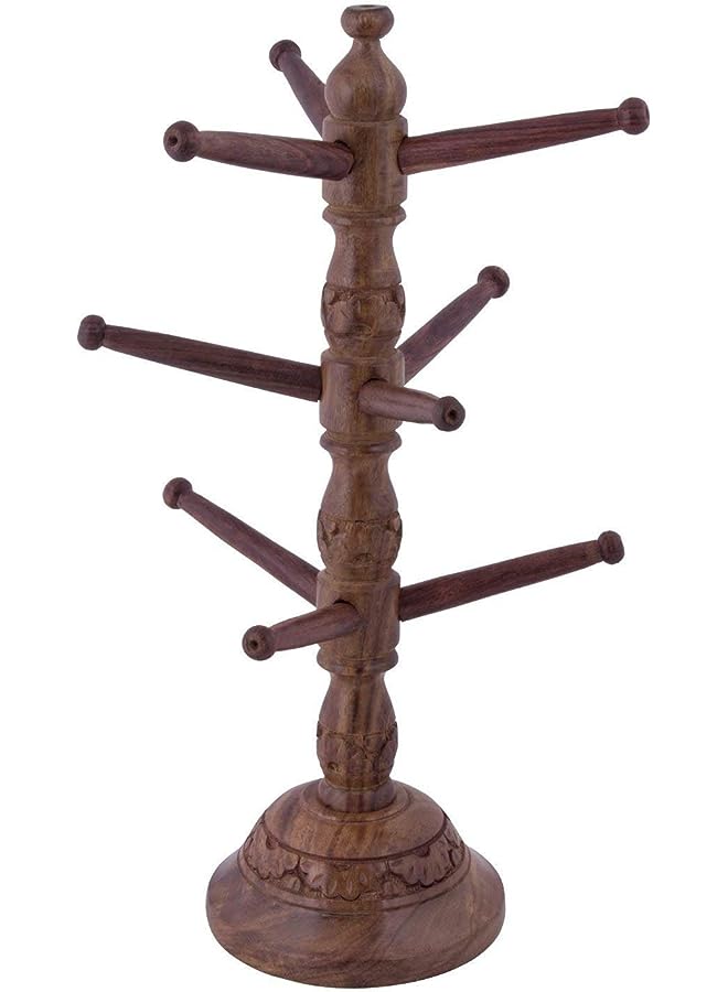 PROMASS Decor Sheesham Wooden Bangles Stand (32cm long) - Image 1