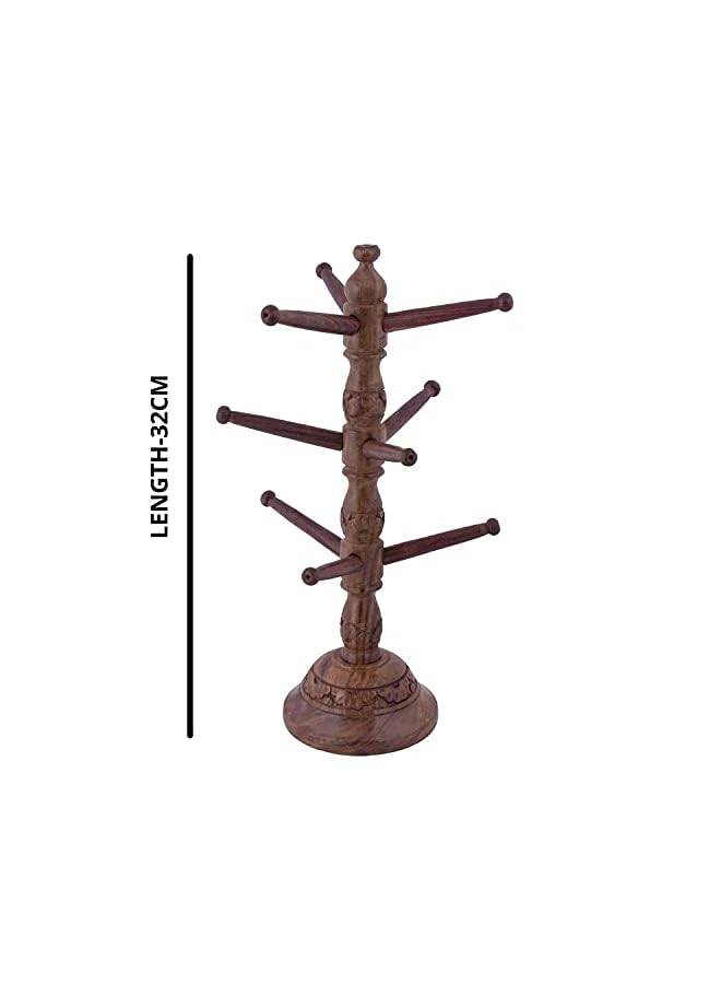 PROMASS Decor Sheesham Wooden Bangles Stand (32cm long) - Image 3