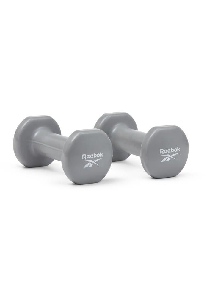 Reebok Dumbbells – 2 kg (Pair) – Compact Neoprene-Coated Weights for Home Workouts – Anti-Slip Grip and Durable Design - Image 1