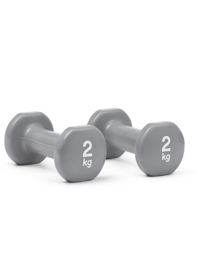 Reebok Dumbbells – 2 kg (Pair) – Compact Neoprene-Coated Weights for Home Workouts – Anti-Slip Grip and Durable Design - Image 5