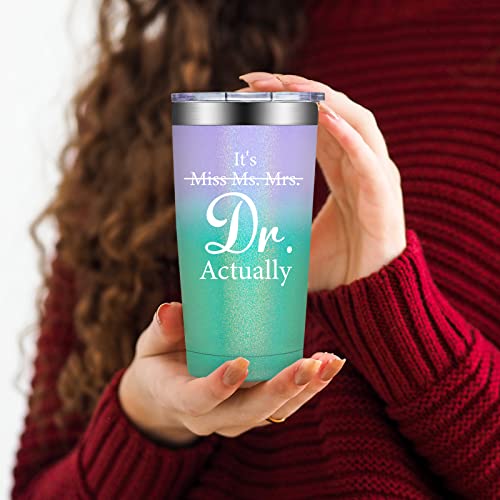Grifarny Doctors Day Gifts - Ph.D. Gifts for Women - Ph.D. Graduation Gift for Her - Graduate Gift for Phd, Medical School Students, Doctors, Physician MD - It's Miss Ms Mrs Dr Actually Tumbler - Image 5