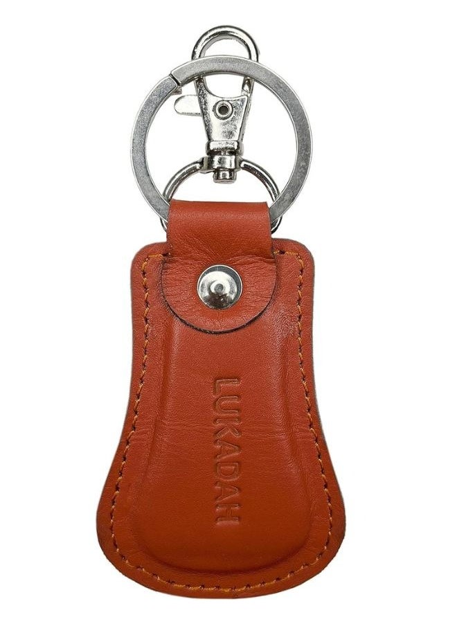 Lukadah Lukadah Genuine Classic Handcrafted Aniline Leather Keychain Key Ring With 360° Swivel Snap Hook Heavy Duty Stainless Steel Keyring Key Ring Holder Organizer for Car Keys, Key Finder  - Image 1