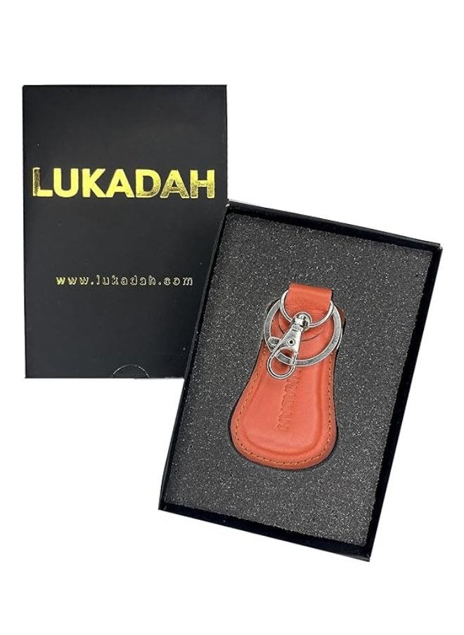 Lukadah Lukadah Genuine Classic Handcrafted Aniline Leather Keychain Key Ring With 360° Swivel Snap Hook Heavy Duty Stainless Steel Keyring Key Ring Holder Organizer for Car Keys, Key Finder  - Image 3