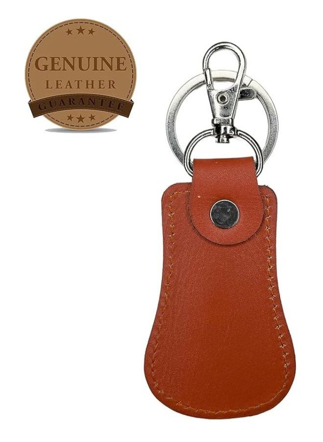 Lukadah Lukadah Genuine Classic Handcrafted Aniline Leather Keychain Key Ring With 360° Swivel Snap Hook Heavy Duty Stainless Steel Keyring Key Ring Holder Organizer for Car Keys, Key Finder  - Image 2