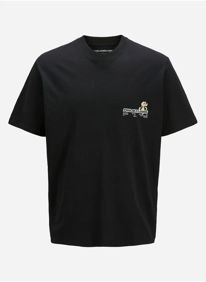 JACK & JONES Jcorecharge Graphic Print Crew Neck T-Shirt