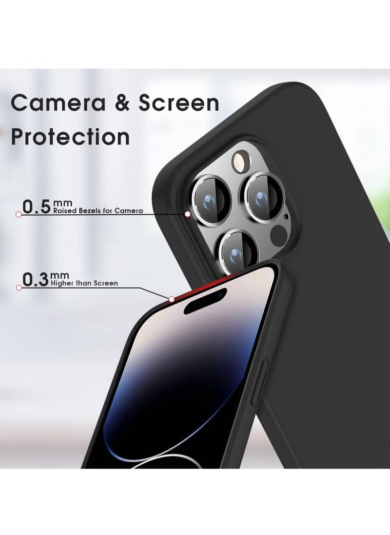 Raxoom Compatible iPhone 14 Pro Max Case Slim Fit Ultra-Thin [Guardian Series] Soft TPU Matte Finish Coating Phone Cases Lightweight Anti-Scratch Back Cover Grip 6.7" (2022)-Black - Image 2