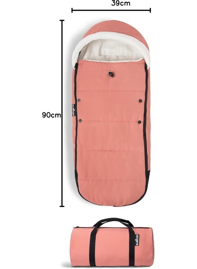 BABYZEN حقيبة BABYZEN YOYO، زنجبيل - بطانة شيربا وقبعة فليس مع حبل سحب للحفاظ على دفء الطفل - تشمل حقيبة حمل - قابلة للغسل في الغسالة - Image 3
