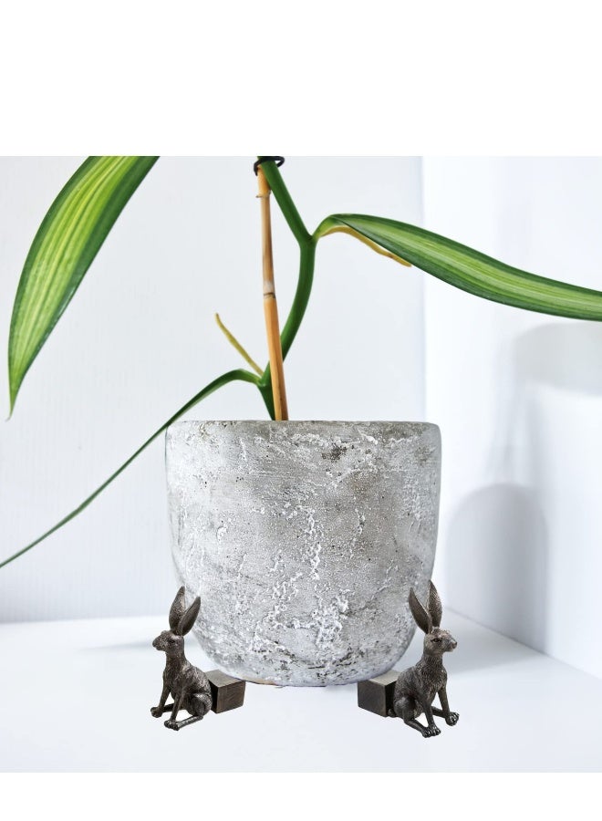 Generic Plant Pot Feet Set Mini Pot feet 3 Pcs Adorable Animal Shaped Plant Risers for Enhanced Airflow and Drainage in Indoor and Outdoor Planters, Figurines Ornaments Plant Pot Support Feet - Image 3