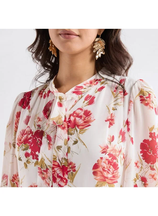 Splash FAV Floral Chiffon Midi Dress