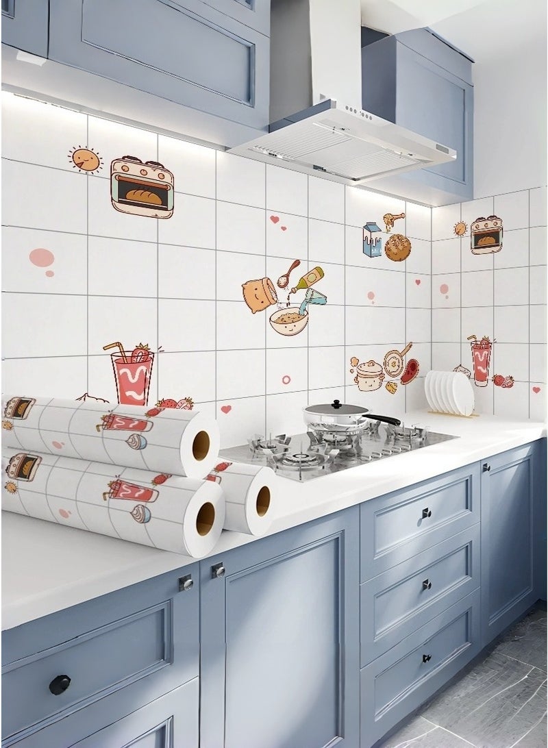 Perfin Self-Adhesive Cartoon Wall Wallpaper -Removable & Repositionable Wallpaper for Wall Protection and Fun Decor in Kids' Rooms, Kitchen, Living Room - Image 1