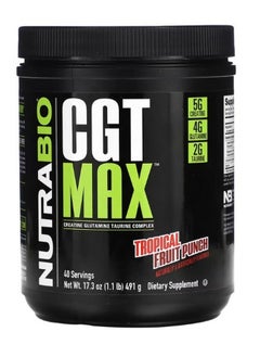 NutraBio CGT Max Tropical Fruit Punch 1.1 lb 491 g  - Image 1