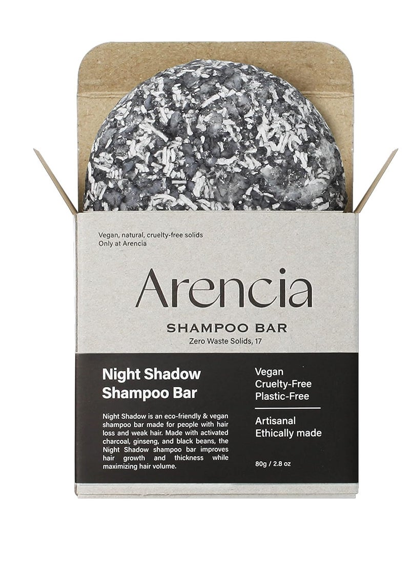 arencia Night Shadow Biotin Shampoo Bar for Regrowth & Hair loss, Darkening, Gray Hair | Strengthening & Volumizing | Normal to Oily Hair | Vegan, Natural, pH balanced, Sulfate free  - Image 1