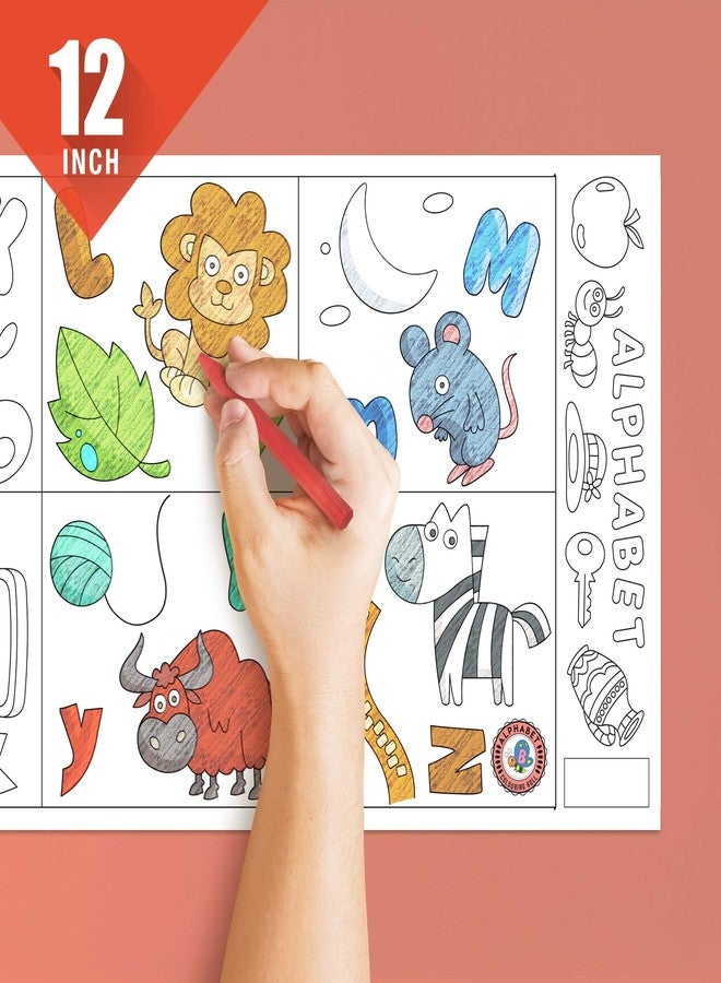 Inkmeo | Alphabet Wall Colouring Roll | AR Enabled | Interactive Educational Learning Chart | for Kids | of All Ages | Best Gift | Size (12 X 84 Inches) | Letter Recognition - Image 5