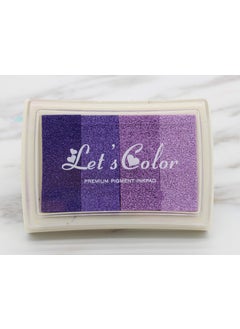 Generic Korean Creative Stationery DIY Gradient Ink Pad 4-Color purple change 