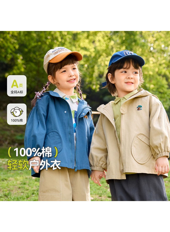 Doodle Home kids' Hooded Jacket - Autumn Cotton Boys' Top & Girls' Windproof Coat Trendy - Image 2