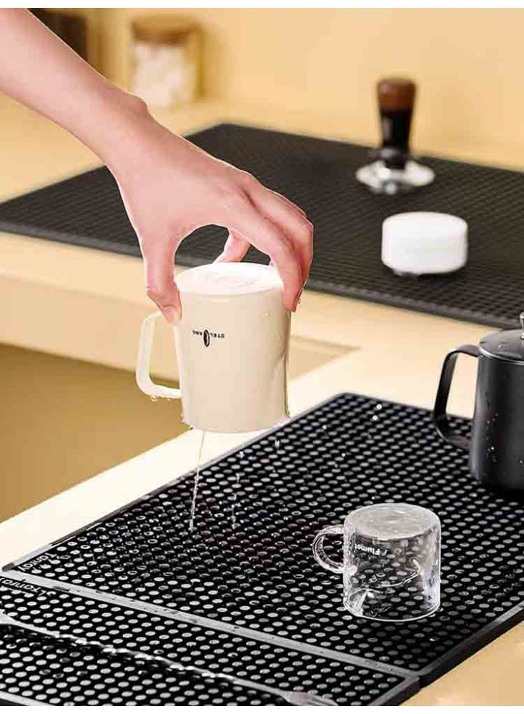 LeadMy 45x30cm Coffee Bar Mat –Waterproof PVC Table Mat with Anti-Slip Grip, Heat Resistant and Easy to Clean for Café, Kitchen, Tea Shop, Table Place Mats – Coffee Accessories & Coaster Use - Image 2