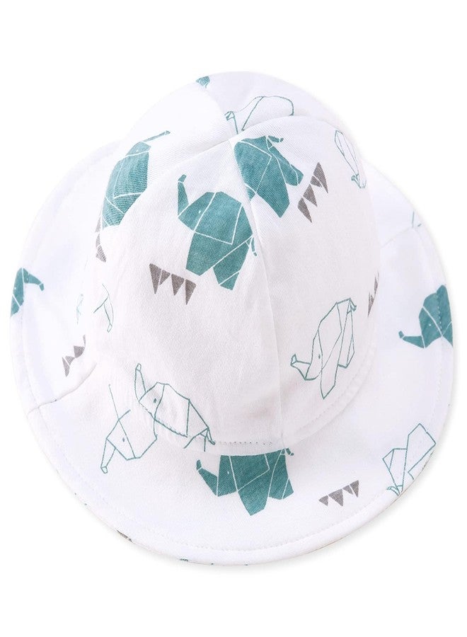 pureborn Baby Hat Newborns Boys Girls Spring Summer Sun Hats Bucket Breathable Cotton Elephant 0-3 Months - Image 1