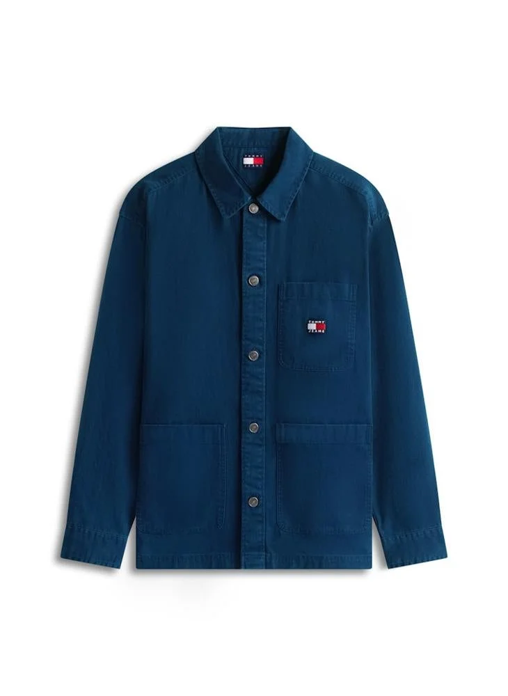 TOMMY JEANS  Oversized Fit Patch Pocket Overshirt for Men | Best Price UAE
