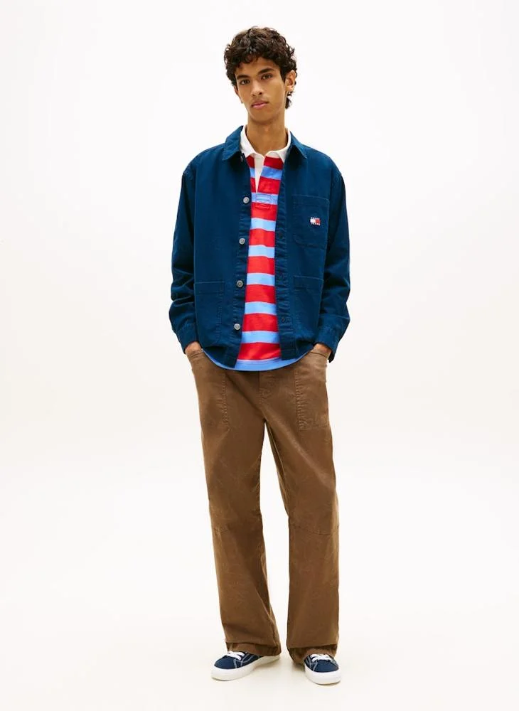 TOMMY JEANS  Oversized Fit Patch Pocket Overshirt for Men | Best Price UAE