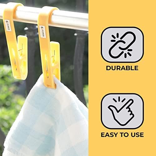 Kuber Industries Kuber Industries Multipurpose Bar Hooks Pins for Laundry Kitchen WardrobeABS77024YPack of 3Yellow - Image 4