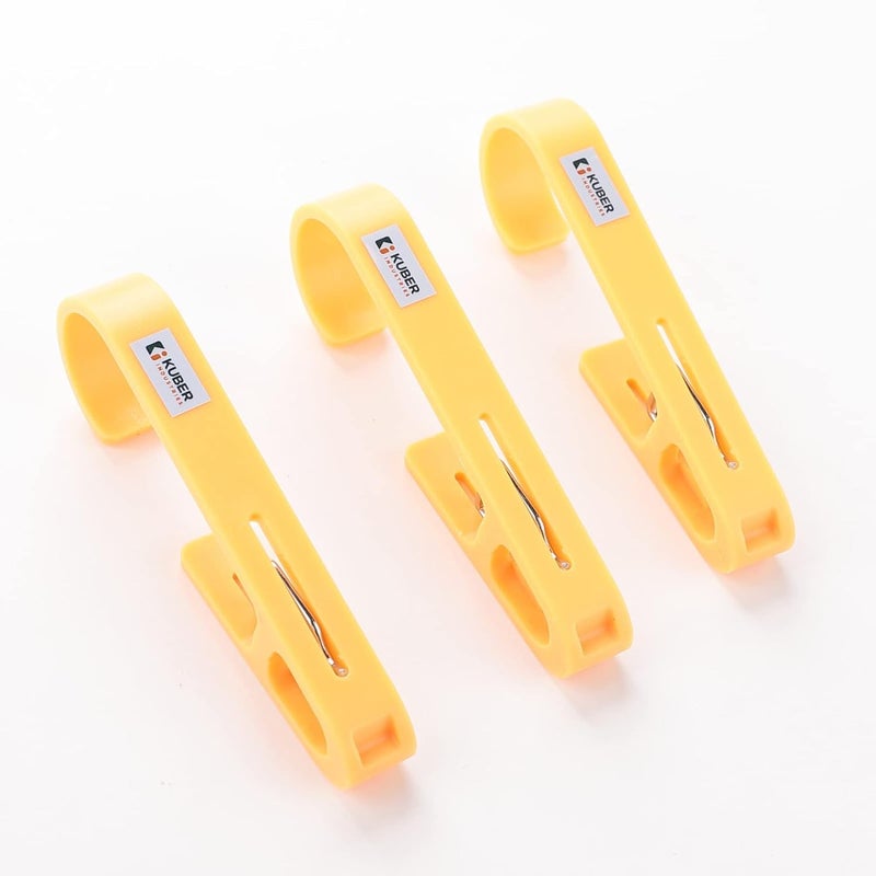 Kuber Industries Kuber Industries Multipurpose Bar Hooks Pins for Laundry Kitchen WardrobeABS77024YPack of 3Yellow - Image 1