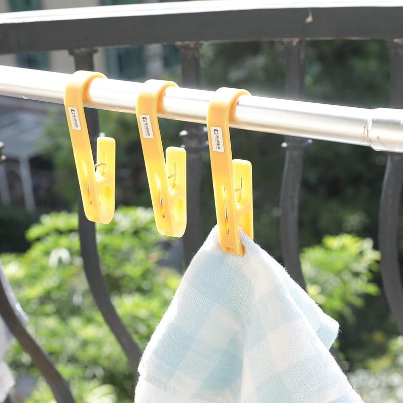 Kuber Industries Kuber Industries Multipurpose Bar Hooks Pins for Laundry Kitchen WardrobeABS77024YPack of 3Yellow - Image 2