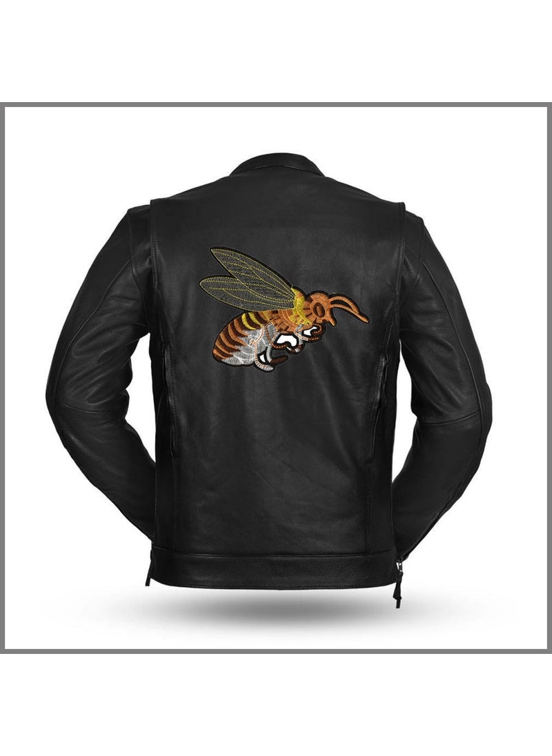 Artist Unknown - Giant Queen Bee Applique Embroidered Sew-on Patch ; Size: 21cm x 17cm for Jackets, Caps, T-Shirts, Bags, Jeans, Pants, Outdoor Clothing ; Imported from Malaysia (1 Piece). (Code: L-5) - Image 1
