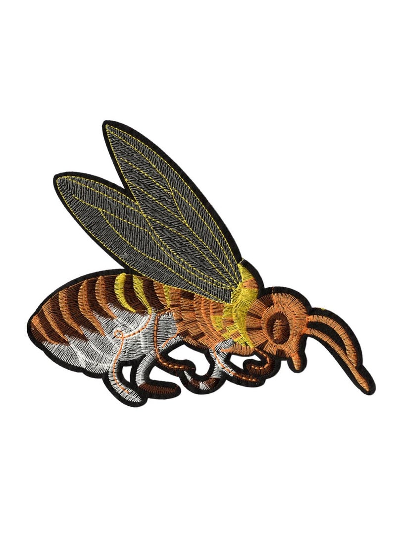 Artist Unknown - Giant Queen Bee Applique Embroidered Sew-on Patch ; Size: 21cm x 17cm for Jackets, Caps, T-Shirts, Bags, Jeans, Pants, Outdoor Clothing ; Imported from Malaysia (1 Piece). (Code: L-5) - Image 1