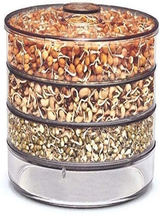 DecoLogy Organic Home Making Fresh Sprouts Beans for Living Healthy Life Sprout Maker 4 Layer Bowl Sprouts Making box for Homed Fruits and Nuts Storage Containers, - Image 1
