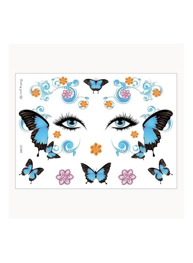 NIBEMINENT Waterproof Glitter Butterfly Face Stickers Multicolour