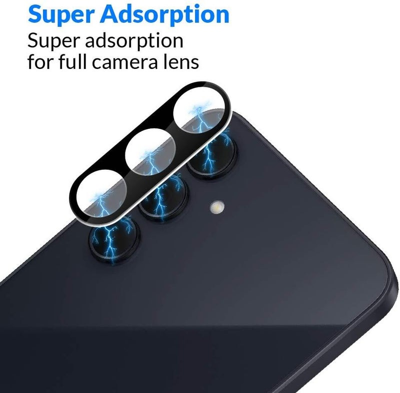 FIRST MART Premium Camera Lens Protection For Samsung Galaxy A55 and Samsung A35 (6.6 Inches) With Edge To Edge Coverage (Black) (Pack of 1) - Image 2