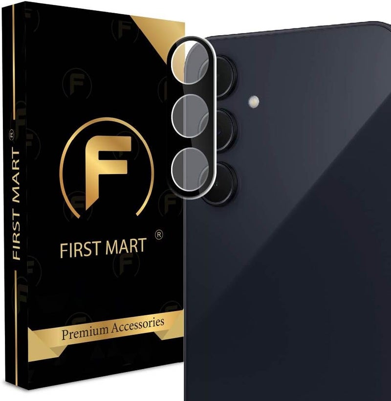 FIRST MART Premium Camera Lens Protection For Samsung Galaxy A55 and Samsung A35 (6.6 Inches) With Edge To Edge Coverage (Black) (Pack of 1) - Image 1