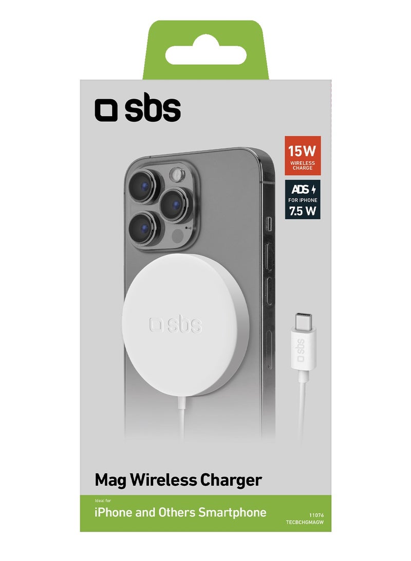 SBS شاحن ماج سيف اللاسلكي لأجهزة أندرويد وآيفون مناسب لسلسلة آيفون 14 و13 و12 - Image 2