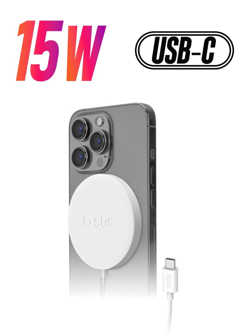 SBS شاحن ماج سيف اللاسلكي لأجهزة أندرويد وآيفون مناسب لسلسلة آيفون 14 و13 و12 - Image 1