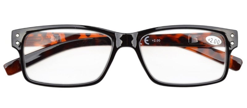 Eyekepper 5 Pack Reading Glasses for Men Includes Reader Sunglasses Spring Hinges Classic Cheater Glasses +1.75 - Image 2