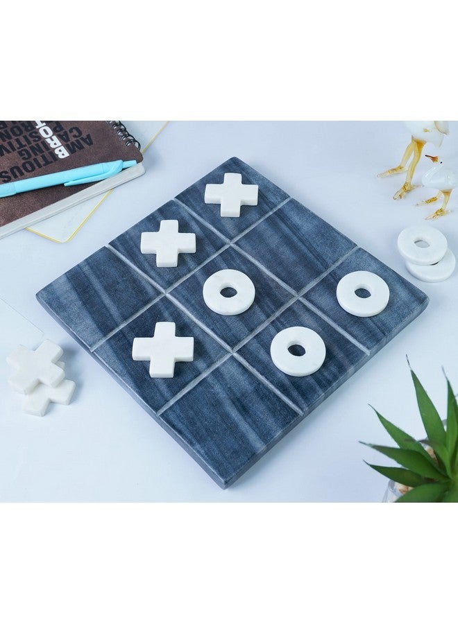 Crocon Tic Tac Toe Game - Table Games, Tic Tac Toe Board, Family House Game, Coffee Table Indoor Party Game, Tic Tac Toe Game Large, Grey Board With White Zero & Cross 8"X 8" - Image 4