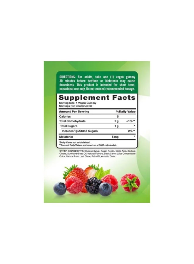 NT Nature's Truth Sleep Melatonin 5mg Mixed Berry - 60 Gummies - Image 4