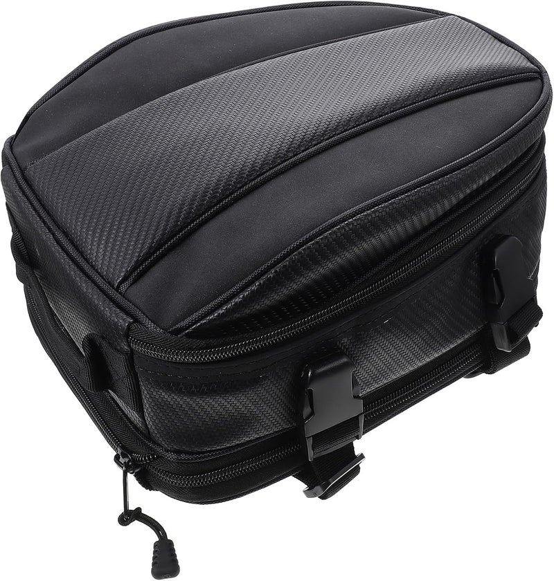 Waterproof Motorcycle Tail Bag and Helmet Holder Pouch Multipurpose Motorbike Backseat Storage Saddle Bag for Outdoor Riding and Powersports - Image 1