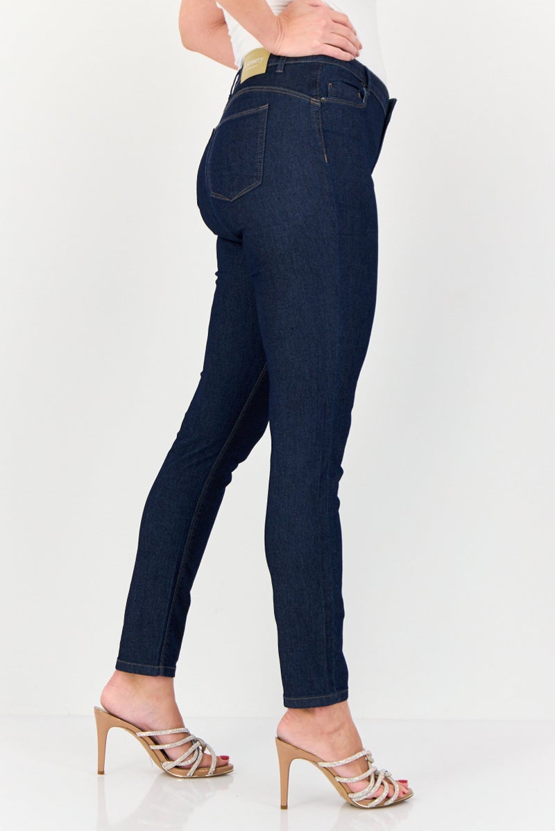 VERO MODA جينز ضيق نسائي من إيسينري بواسطة فيرو مودا، لون كحلي - Image 4