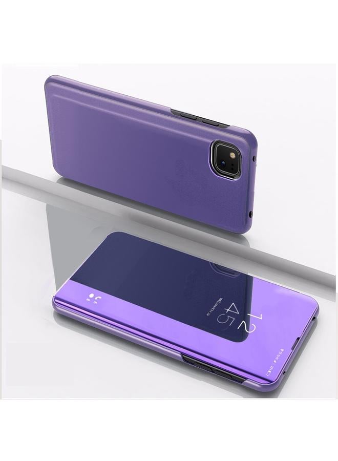 erorex Case For OPPO Realme C11 Plated Mirror Horizontal Flip Leather Case with Holder - Image 1