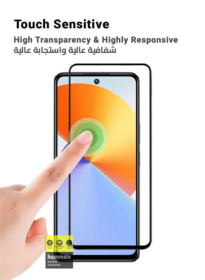 Edge to Edge Full Surface Screen Protector For Infinix Note 30 5G Black/Clear