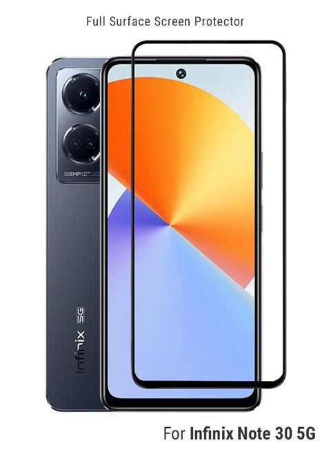 Edge to Edge Full Surface Screen Protector For Infinix Note 30 5G Black/Clear