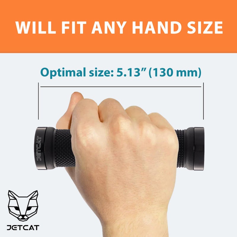 JETCAT Bike Grips, Bike Handlebar Grips, Mountain Bike Grips Handlebar, MTB Grips, Bicycle Grips BMX Grips, Bicycle Handlebar Grips Handles for Adults. Ebike, MTB, Scooter, Lock on, Black - Image 3