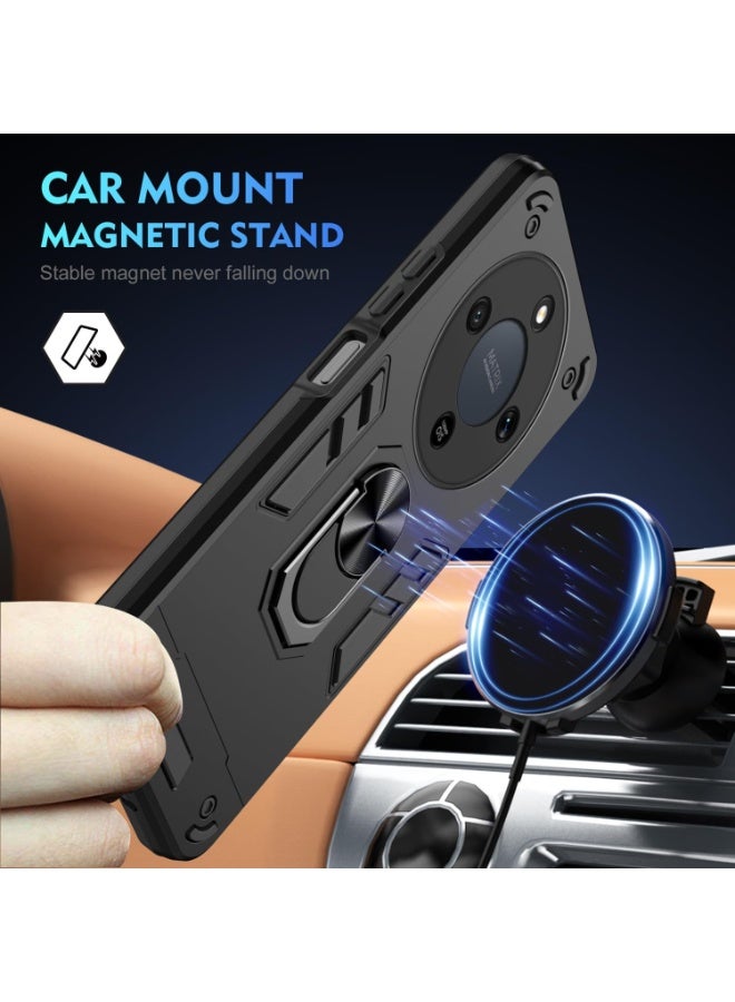 Compatible with Honor X9D Full Protective Case, Compatible with Honor X9D 3 Layer Rugged Shockproof Protective Case with Kickstand,Black - Image 2