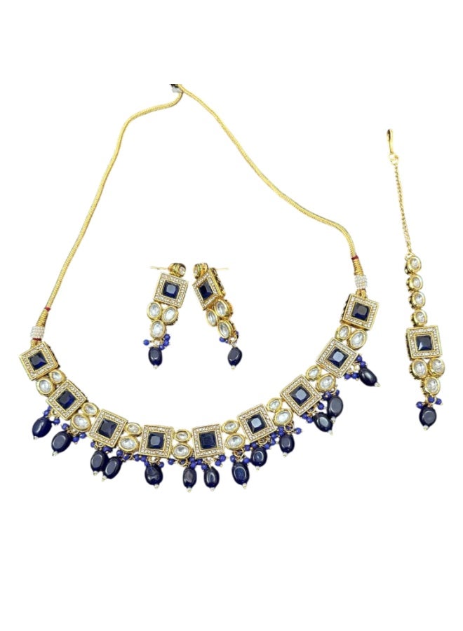 Pretty Precious Indo-Western Kundan Choker Set for Women & Girls | Elegant Traditional Bridal & Party Wear Necklace Set - Image 5