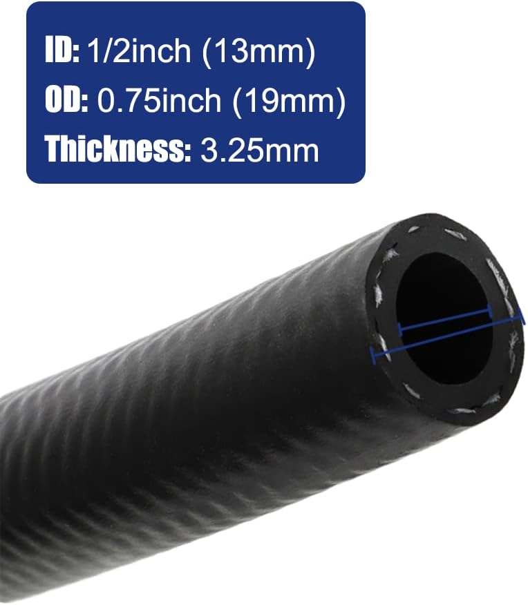 Byredio 5/8" High-Pressure Transmission Hose with 10 Clamps - 10 Feet - Image 2