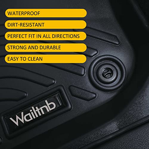 Wailtnb-Floor Mats Custom for Genesis GV80 2021-2026 5 Seats (Not for Coupe) All Weather Waterproof TPE Car Floor Liners Fits Front&2nd Row Full Set Black Accessories - Image 2
