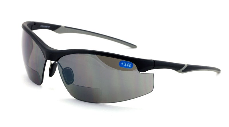 V.W.E. Bifocal High Performance Protective Safety Glasses Light Mirror Tint Bifocal - Reader - Sunglasses Ansi Z87.1 (Matte Black, 2.00) - Image 3